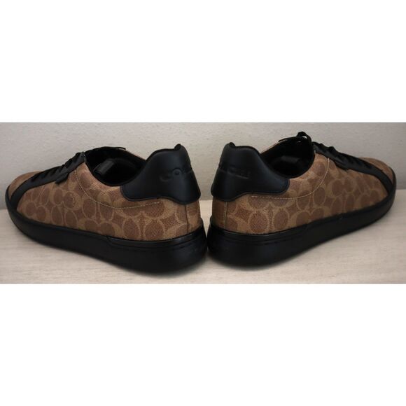 COACH CG999 Men's Sz 13D Tan/Black Low-Top Monogram Logo Sneakers - Picture 8 of 11